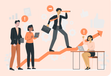 Leaders helping their teams progress